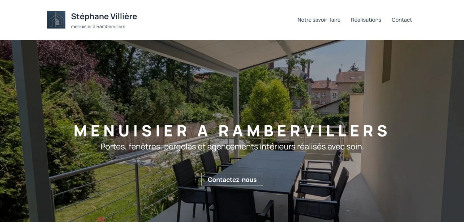 site menuiserie Stéphane Villière